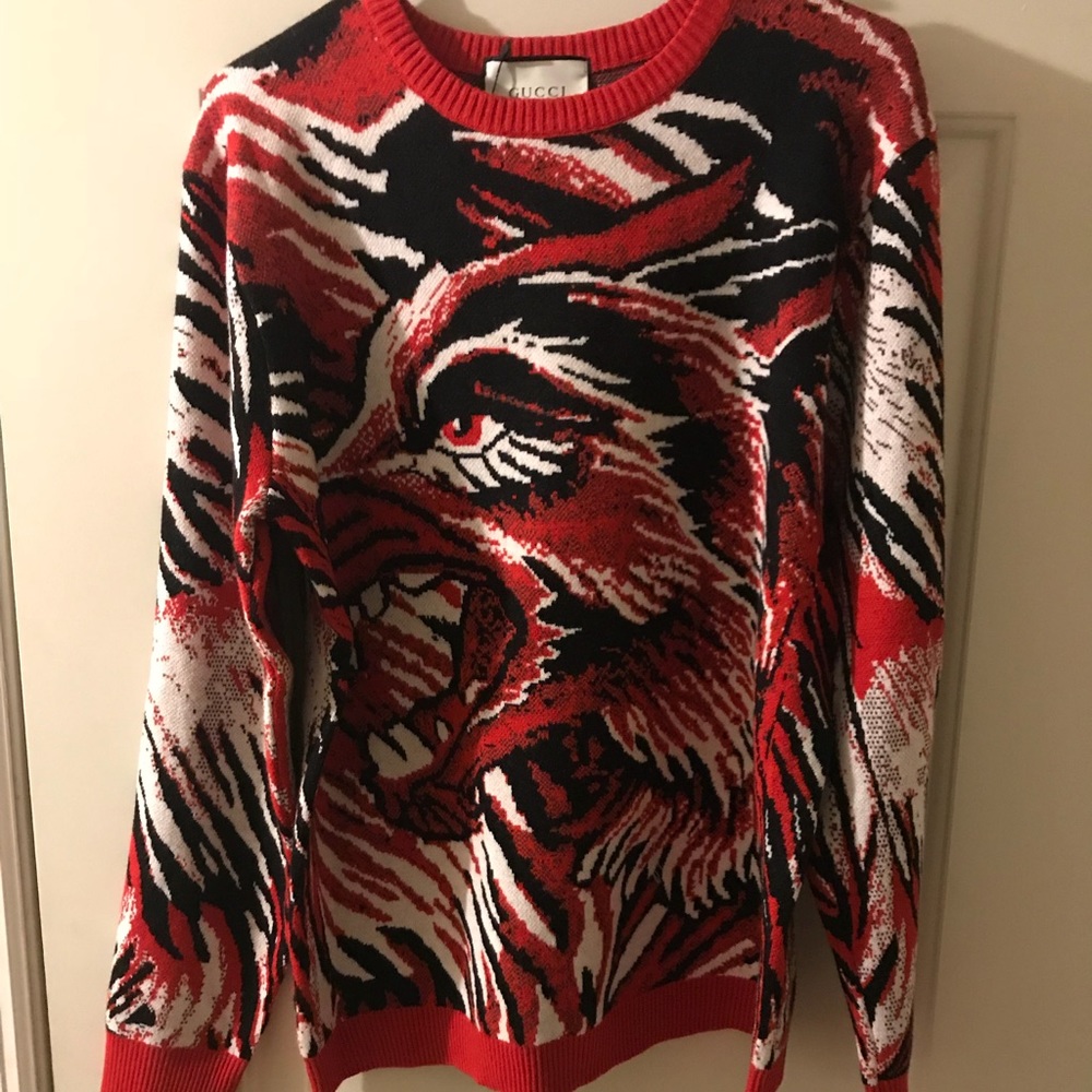 Guccy Wolf Intarsia Sweater